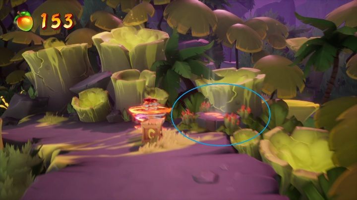 Wejście na sekretny level znajduje się niedaleko dinozaura, na zakręcie - Crash 4: Zryw dinozaura (Dino Dash) - Crash Bandicoot 4 - poradnik, solucja