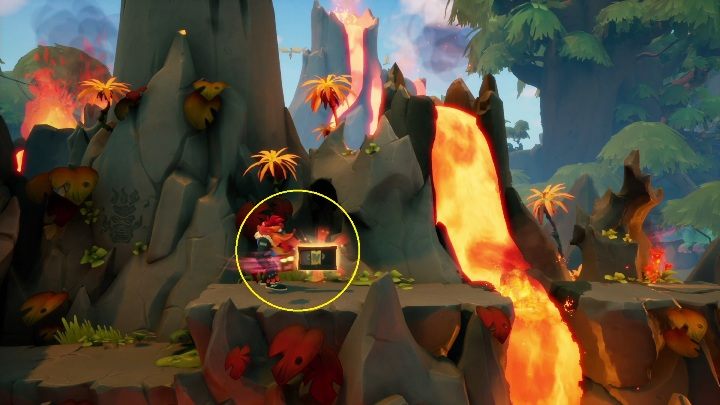 Taśmę zdobędziesz zaraz po zeskoczeniu z gałęzi, po której sunie Crash - Crash 4: Sekretne taśmy - gdzie znaleźć, lokalizacja - Crash Bandicoot 4 - poradnik, solucja