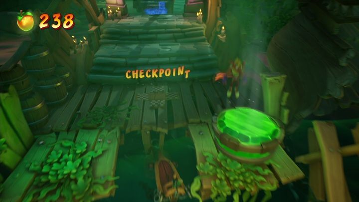 Ukryty teren, który odblokuje się tylko jeśli masz zielony klejnot znajdziesz na poziomie - Jetboard - Crash 4: Zielony klejnot - gdzie znaleźć, lokalizacja diamentu - Crash Bandicoot 4 - poradnik, solucja