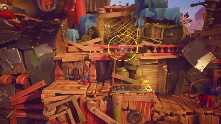 Ukryty diament jest na podwyższeniu, koło masztu - Crash 4: Diamenty - gdzie znaleźć, lokalizacja - Crash Bandicoot 4 - poradnik, solucja