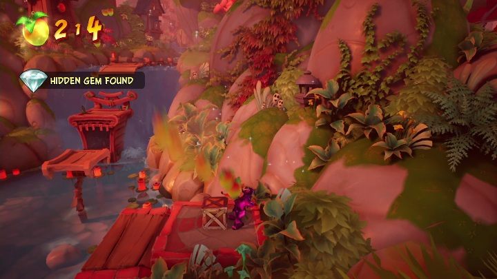 Ukryty diament znajdziesz na prawej części mapy, zaraz przed wodospadem - Crash 4: Diamenty - gdzie znaleźć, lokalizacja - Crash Bandicoot 4 - poradnik, solucja