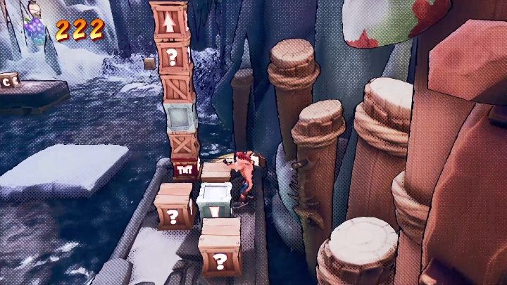 Ukryty diament znajdziesz na górze wieży złożonej ze skrzyń - Crash 4: Diamenty (Poziomy Na Odwrót) - lista, lokalizacja - Crash Bandicoot 4 - poradnik, solucja
