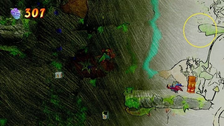 Ukryty diament czeka na Ciebie pod liściem - Crash 4: Diamenty (Poziomy Na Odwrót) - lista, lokalizacja - Crash Bandicoot 4 - poradnik, solucja