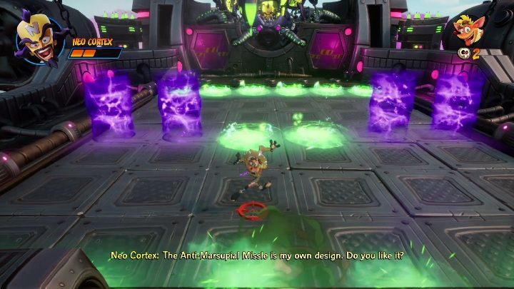 Czas na połączenie pierwszego i drugiego etapu - Crash 4: Neo Cortex - boss, jak pokonać - Crash Bandicoot 4 - poradnik, solucja