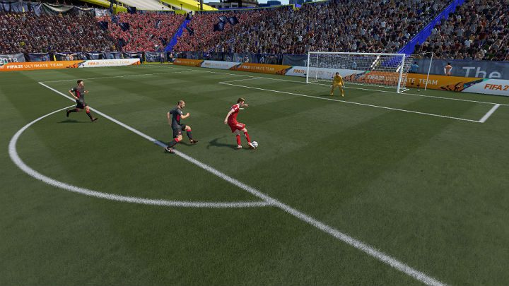 Dobierając piłkarzy do swojej drużyny, którzy mają grać na ataku zwracaj uwagę na ich atrybuty strzału: siła, wykończenie akcji, strzały z daleka - FIFA 21: Strzały na bramkę - FIFA 21 - poradnik do gry