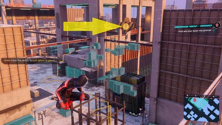Udaj się do dzielnicy Greenwich na dach kryjówki zaznaczonej na mapie - Spider-Man Miles Morales: Kryjówki Undergroundu - wszystkie lokacje, lista - Spider-Man Miles Morales - poradnik, solucja