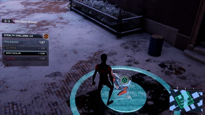 W tej dzielnicy znajdziesz wyzwanie skradania się 2 - Spider-Man Miles Morales: Greenwich - mapa, znajdźki, lokacje - Spider-Man Miles Morales - poradnik, solucja
