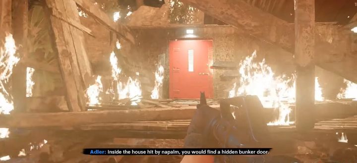Zrzut napalmu odblokuje dla Ciebie drzwi w jednej z chat - Call of Duty Cold War: Przełom (Break on Through) - solucja, opis przejścia - Call of Duty Cold War - poradnik do gry