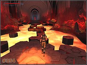 Zaraz po wejściu do sali zobaczysz niezbyt przyjemny widok - sala wypełnia się lawą - [Misja 19] The Sanctuary of Flame | Tomb Raider The Angel of Darkness - Tomb Raider: The Angel of Darkness - poradnik do gry