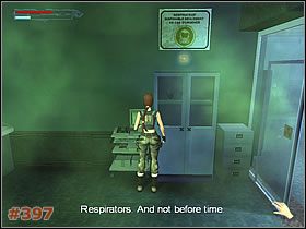 Wyeliminuj następnego wojaka, spacerującego korytarzem i wejdź w pierwsze drzwi po prawej [#396] (wspomniałem o nich podczas poprzedniej wizyty tutaj) - [Misja 21] Galleries Under Siege | Tomb Raider The Angel of Darkness - Tomb Raider: The Angel of Darkness - poradnik do gry