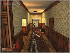Musisz przejść do długiego korytarza z laserami, na końcu którego będzie czekał (a raczej strzelał) Cleaner - [Misja 22] Von Croys Apartment | Tomb Raider The Angel of Darkness - Tomb Raider: The Angel of Darkness - poradnik do gry