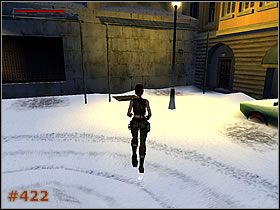 Po rozmowie przejdź do alejki za owym czerwonym samochodem - [Misja 23] The Monstrum Crimescene (cz.1) | Tomb Raider The Angel of Darkness - Tomb Raider: The Angel of Darkness - poradnik do gry