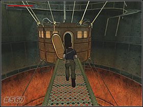Jeszcze kilka kroków i znajdziesz się w większej pomarańczowej sali - tej widzianej dużo wcześniej na przerywniku - [Misja 27] Maximum Containment Area (cz.2) | Tomb Raider The Angel of Darkness - Tomb Raider: The Angel of Darkness - poradnik do gry