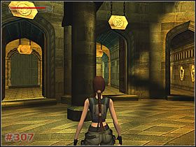 Zaraz po otworzeniu pierwszych wrót, znajdziesz się w wielkiej sali - Sali Sezonów [#306] - [Misja 15] Hall of Seasons - przejścia do czterech sal i okrągła sala (cz.1) - Tomb Raider: The Angel of Darkness - poradnik do gry