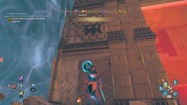 W środku, po lewej stronie na górze znajduje się ukryty blok - Immortals Fenyx Rising: Sprawa rodzinna - solucja, opis przejścia - Immortals Fenyx Rising - poradnik do gry