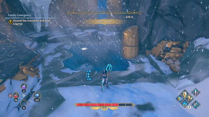 Na dnie oczka wodnego, znajduje się blok - Immortals Fenyx Rising: Sprawa rodzinna - solucja, opis przejścia - Immortals Fenyx Rising - poradnik do gry
