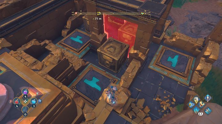 Następnie ustaw bloki na platformie - Immortals Fenyx Rising: Skrzynie (Gaj Kleosa) - mapa - Immortals Fenyx Rising - poradnik do gry