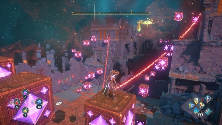 Następnie udaj się do kolejnego łańcucha, który znajduje się po lewej stronie bliżej środka - Immortals Fenyx Rising: Szczęki Wojny - solucja, opis przejścia - Immortals Fenyx Rising - poradnik do gry