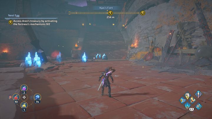 Na samej górze znajdować się będą kolejni przeciwnicy - Immortals Fenyx Rising: Jajo z gniazda - solucja, opis przejścia - Immortals Fenyx Rising - poradnik do gry