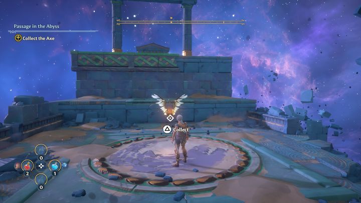 Na górze znajdziesz skrzydła Dedala, pozwolą ci one wykonywać podwójny skok - Immortals Fenyx Rising: Przejście do otchłani - solucja, opis przejścia - Immortals Fenyx Rising - poradnik do gry