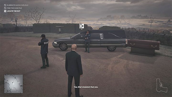 Karawan stoi na podjeździe przed posiadłością (punkt 13 na mapie) - Hitman 3: Mapa Dartmoor - jak opuścić? - Hitman 3 - poradnik, solucja