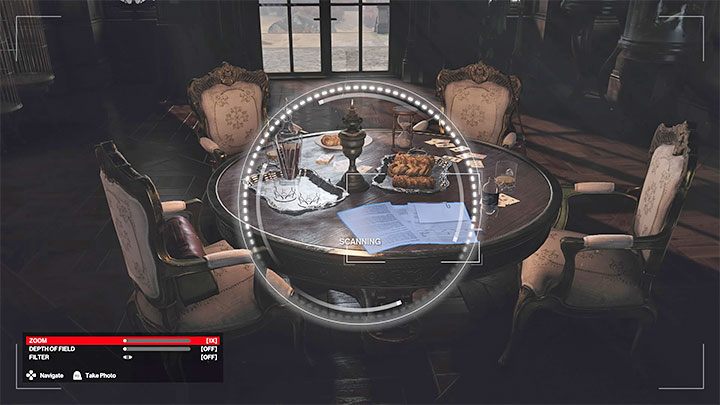 Do zeskanowania są dokumenty (Documents on the Carlises Assets) leżące na okrągłym stoliku - Hitman 3: Miejsca skanowania aparatem - mapa, lista - Hitman 3 - poradnik, solucja