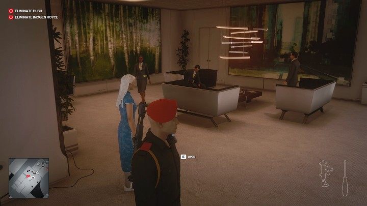 Po chwili Imogen Royce przyjdzie wysłać swoich pracowników z powrotem na swoje stanowiska - Hitman 3: Imogen Royce - jak zabić? Chongqing, Chiny, solucja - Hitman 3 - poradnik, solucja