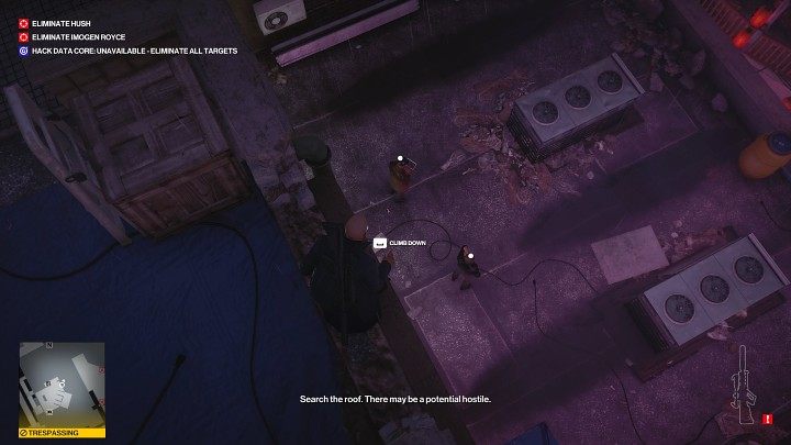 Gdy zestrzelisz 5 dronów, trzeba będzie nieco poczekać, aż dwa kolejne urządzenia pojawią się na terenie Husha - Hitman 3: Imogen Royce - jak zabić? Chongqing, Chiny, solucja - Hitman 3 - poradnik, solucja