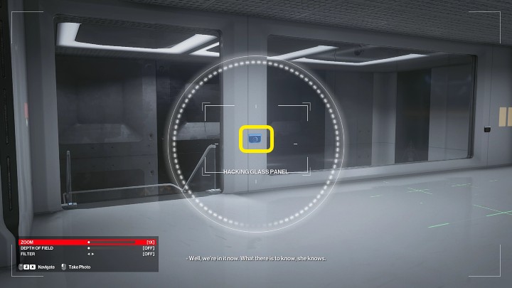 W następnym korytarzu zainstalowano jedną kamerę, ale łatwo możesz ją wyłączyć przy użyciu aparatu - Hitman 3: Monitoring w Chongqing (China) - gdzie sabotować? - Hitman 3 - poradnik, solucja