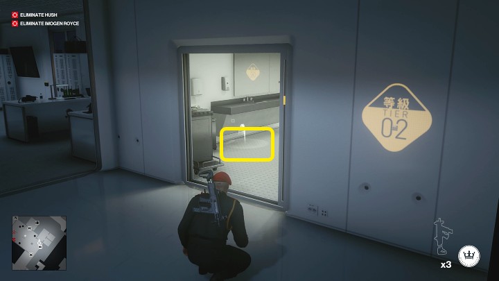 Przejdź prawą stroną do końca pomieszczenia, otwórz drzwi od łazienki i wrzuć do środka jakiś przedmiot (np - Hitman 3: Monitoring w Chongqing (China) - gdzie sabotować? - Hitman 3 - poradnik, solucja