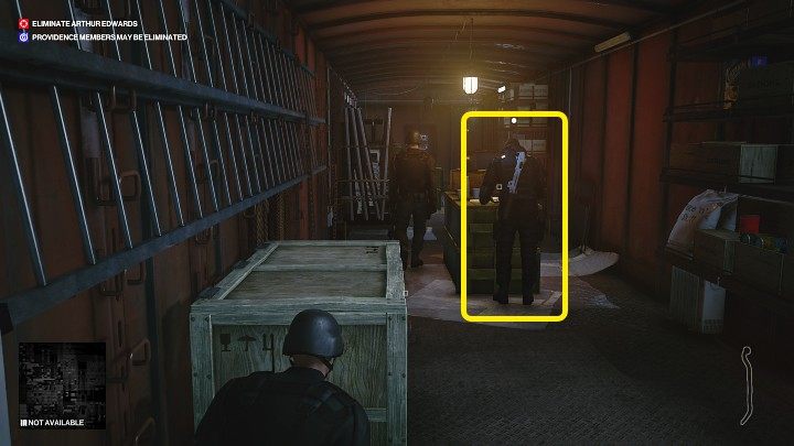 Schowaj się w miejscu widocznym na powyższym obrazku - Hitman 3: Carpathian Mountains - Najlepsze przebrania - Hitman 3 - poradnik, solucja