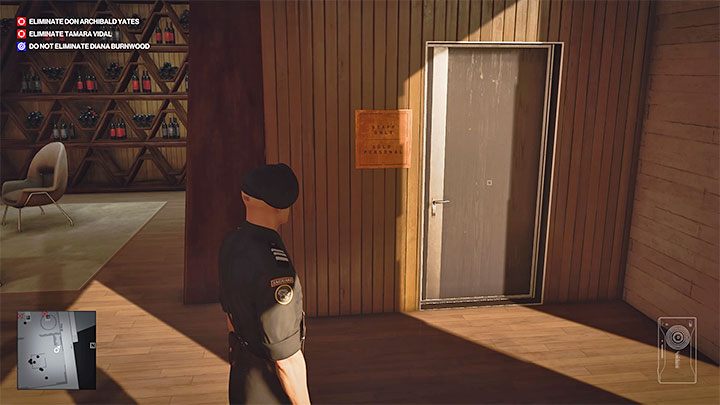 Idealnym miejscem do pozyskania przebrania kelnera jest pomieszczenie degustacji win (punkt 36 na mapie) - Hitman 3: Mendoza - najlepsze przebrania - Hitman 3 - poradnik, solucja