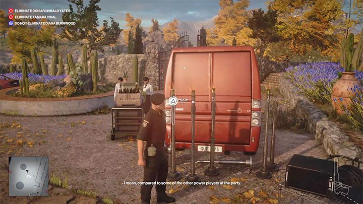 Dotrzyj do dziedzińca przed willą (punkt 45 na mapie) - Hitman 3: Don Archibald Yates - jak zabić? Mendoza, solucja, opis przejścia - Hitman 3 - poradnik, solucja