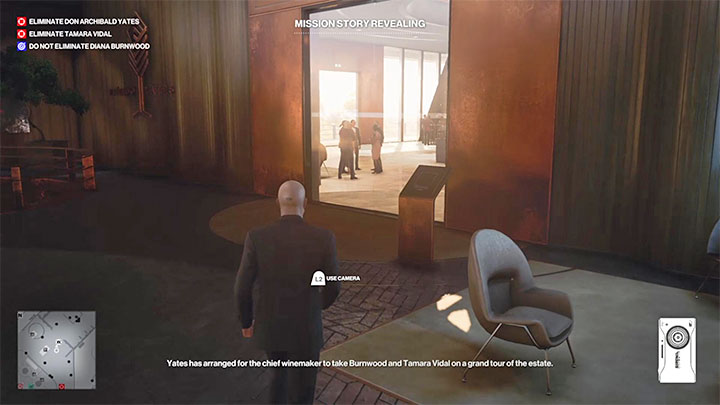 Tabliczka z kodem jest obok wejścia do pomieszczenia do degustacji win (od strony recepcji - punkt 36 na mapie) - Hitman 3: Kody QR, Mendoza - gdzie skanować? - Hitman 3 - poradnik, solucja