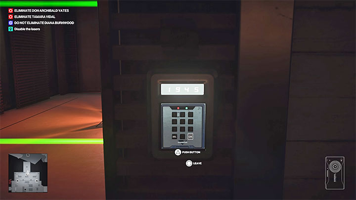 Kod do wpisania to 1945 - jest to jednocześnie rocznik, z którego pochodzi strzeżone wino - Hitman 3: Bariera laserowa/Laser grid - jak wyłączyć? - Hitman 3 - poradnik, solucja