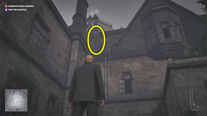Skrót 2 - Drabina konserwacyjna na dachu (Maintenance Ladder) - Hitman 3: Death in the Family, Dartmoor - mapa, informacje o misji - Hitman 3 - poradnik, solucja