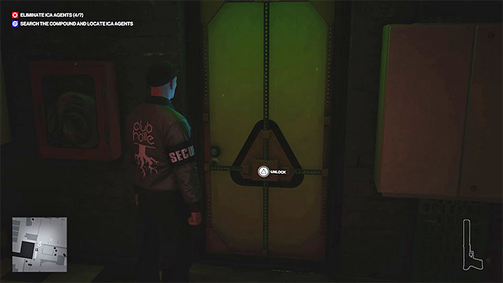 Do drzwi musisz dotrzeć od drugiej strony, czyli od strony wnętrza klubu - Hitman 3: Apex Predator, Berlin - mapa, informacje o misji - Hitman 3 - poradnik, solucja