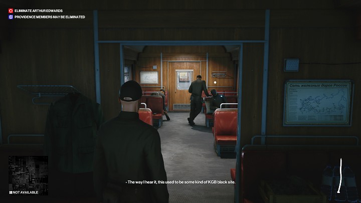 Wyjdź na zewnątrz i trzymając się prawej strony, przesuwaj się do przodu - Hitman 3: Bullet Train - jak odblokować trofeum/osiągnięcie? - Hitman 3 - poradnik, solucja