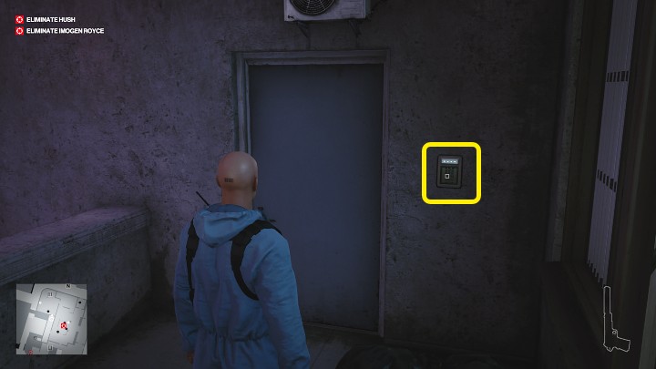 Prywatne biuro Husha znajdziesz ostatnim piętrze budynku schroniska dla bezdomnych - Hitman 3: Kody do sejfów, zamków elektronicznych - lista wszystkich - Hitman 3 - poradnik, solucja