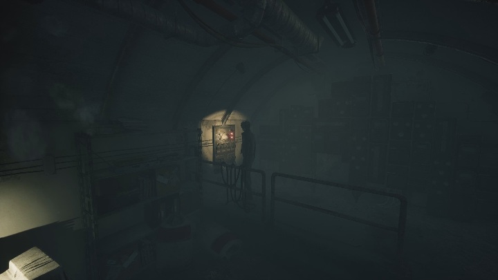 Gdy wejdziesz do bunkra od raz rzuci Ci się w oczy panel z zasilaniem - The Medium: Mieszkanie Thomasa - solucja, opis przejścia - The Medium - poradnik do gry