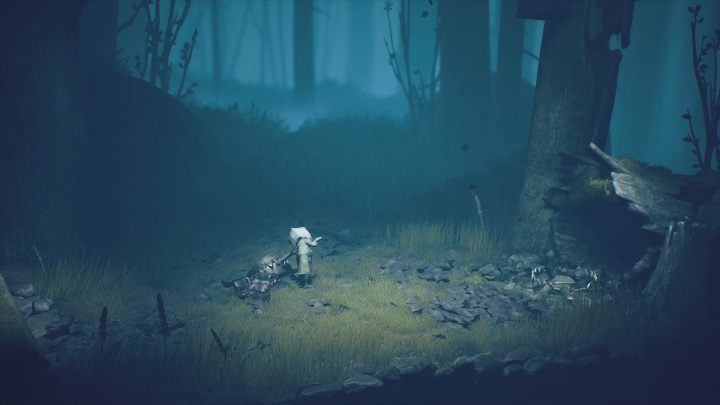 Aby przejść dalej potrzebujesz jednego ważnego przedmiotu - patyka, którego możesz wyjąć z zaciśniętych sideł - Little Nightmares 2: Droga przez las - solucja, opis przejścia - Little Nightmares 2 - poradnik do gry