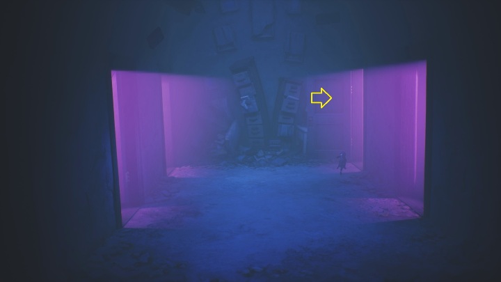 Twoim kolejnym zadaniem jest wbiegnięcie w tylne drzwi, po prawej stronie - Little Nightmares 2: Zagadki z drzwiami - solucja, opis przejścia - Little Nightmares 2 - poradnik do gry