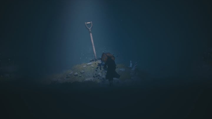 Aby dostać się do tych widmowych szczątków musisz zeskoczyć z mostu i skręcić w prawo - Little Nightmares 2: Widmowe szczątki, rozdział 1 Las - lista wszystkich - Little Nightmares 2 - poradnik do gry