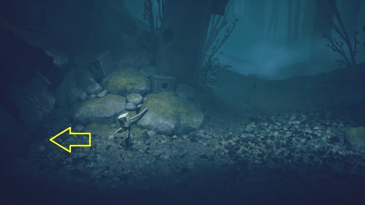 Lokalizacja: Rozdział 1, zaraz przed sidłami w lesie - Little Nightmares 2: Wszystkie Widmowe szczątki, rozdział 1 Las - Little Nightmares 2 - poradnik do gry