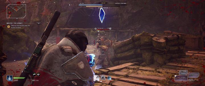 W lokacji znajdziesz co najmniej 3 snajperów, a Szerszeń potrafi rzucać zamrożenie - Outriders: Szerszeń (The Hornet) - Poszukiwany, solucja - Outriders - poradnik do gry