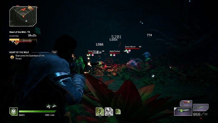 Po pewnym czasie leśna polana zaciemni się do tego stopnia, że ciężko będzie dostrzec atakujących przeciwników - Outriders: Serce dziczy/Heart of the Wild - Ekspedycja, solucja - Outriders - poradnik do gry
