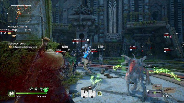 Na drugim etapie Ekspedycji Bramy Enoch (Archways of Enoch) należy najpierw opuścić kamienne płyty blokujące dojście do obelisku, a następnie stanąć na obszarze oznaczonym niebieską smugą, by naładować obelisk, który otworzy przejście do dalszej części tej instancji - Outriders: Bramy Enoch/Archways of Enoch - Ekspedycja, solucja - Outriders - poradnik do gry