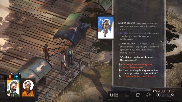 Dowiecie się żeby szukać Niedzielnego Przyjaciela na wybrzeżu - Disco Elysium: Weź na siebie la responsabilite - solucja - Disco Elysium - poradnik do gry