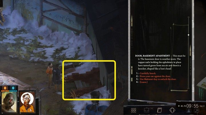Drzwi do mieszkania znajdziecie w drugiej części dziedzińca za budynkiem hotelu Whirling-In-Rags - Disco Elysium: Otwórz dla Evrarta drzwi do mieszkania - solucja - Disco Elysium - poradnik do gry