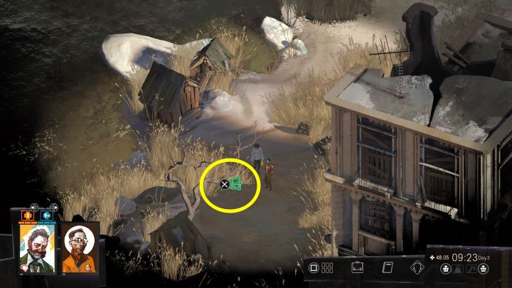 Musicie dotrzeć do obszaru na południowy-zachód od budynku Felda i obozu, w którym przebywali kryptozoologowie - Disco Elysium: Sprawdź pułapki - solucja - Disco Elysium - poradnik do gry